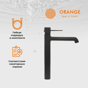 Смеситель для раковины Orange Karl черный (M05-121b)