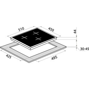 Электрическая варочная панель HOMSair HVY43BK