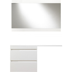 Мебель для ванной Style line Даллас Люкс 78 (140L) напольная, под стиральную машину, белая эмаль