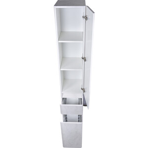 Пенал Style line Атлантика 30 с корзиной, Люкс бетон крем, PLUS (СС-00002277)