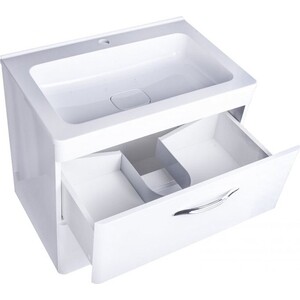 Тумба под раковину Style line Каре 70 Люкс подвесная, белая (СС-00002269)