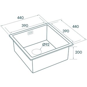Кухонная мойка Paulmark Aller вороненая сталь PVD (PM904444-GM)