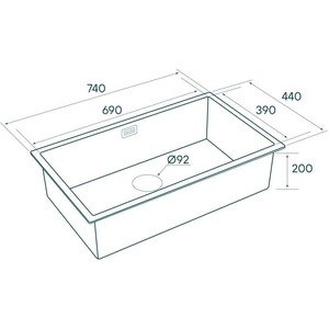 Кухонная мойка Paulmark Koher нержавеющая сталь (PM807444-BS)