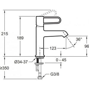 Смеситель для раковины Jacob Delafon Odeon Rive Gauche хром/белый (E21029-00-CP)