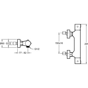 Термостат для душа Jacob Delafon Brive хром (E24334-CP)