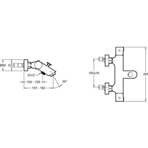 Термостат для ванны Jacob Delafon Brive хром (E24335-CP)