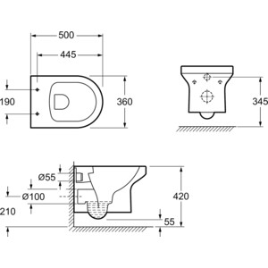 Унитаз подвесной безободковый Jacob Delafon Elite с тонким сиденьем-микролифт, белый (EDX114RU-00)