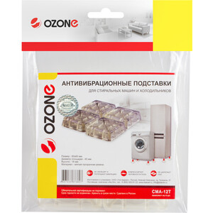 Антивибрационные подставки Ozone для стиральных машин и холодильников, прозрачные, квадратные (CMA-12T)