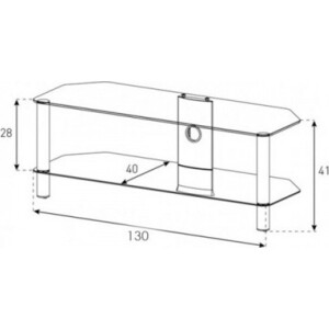 Тумба под телевизор Sonorous NEO 2130 B SLV