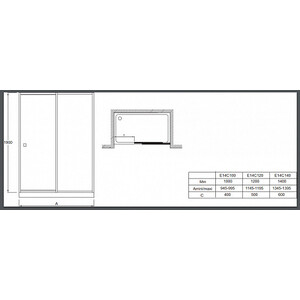 Душевая дверь Jacob Delafon Serenity 140х190 прозрачная, хром (E14C140-GA)