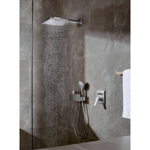 Верхний душ с кронштейном Hansgrohe Raindance Е 300 белый матовый (26238700)