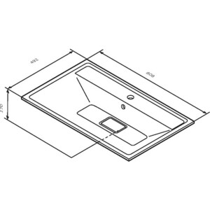 Раковина мебельная Am.Pm Inspire V2.0 80х49 белая матовая (M50AWPX0801WG)