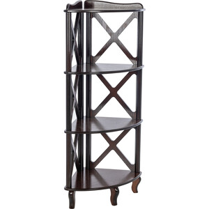 Этажерка-стеллаж Мебелик Джульетта 3 угловая, орех (П0003915)