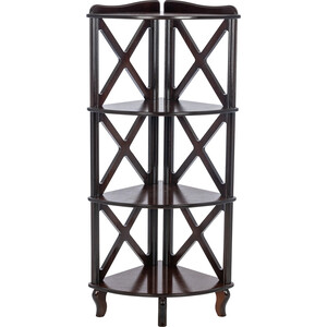 Этажерка-стеллаж Мебелик Джульетта 3 угловая, орех (П0003915)