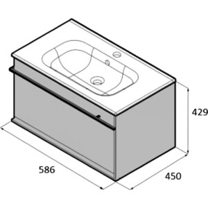 Мебель для ванной Roca Aneto 60 подвесная белая
