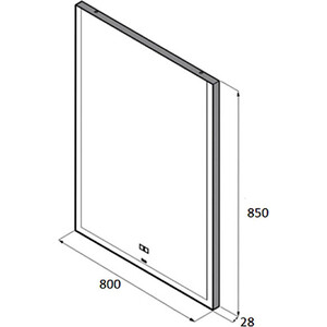 Зеркало Roca Aneto 80 с подсветкой (812363000)