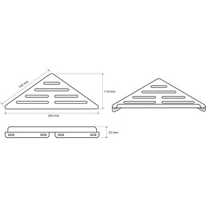 Мыльница-решетка Bemeta Cytro угловая (102308051)