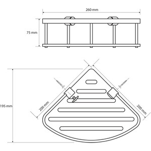 Мыльница-решетка Bemeta Cytro черный угловая (146208386)