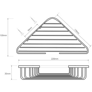 Мыльница-решетка Bemeta Cytro угловая (104308175)