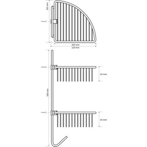 Мыльница-решетка Bemeta Cytro двойная угловая (146208232)
