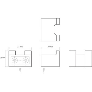 Крючок Bemeta Nero двойной (135006230)