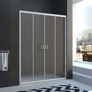 Душевая дверь Veconi Vianno 130x185 рифленая Pear, хром (VN45-130-02-19C1)