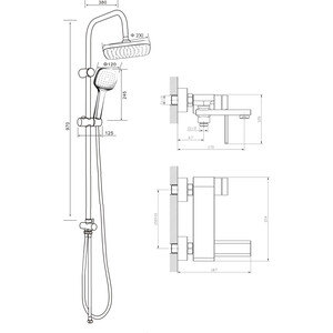 Душевая система Orange Splito со смесителем, хром (M36-944cr)