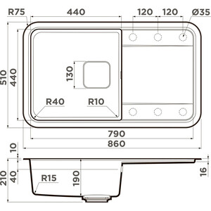 Кухонная мойка Omoikiri Tasogare 86 BE ваниль (4993455)