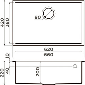 Кухонная мойка Omoikiri Tedori 66-U CH шампань (4993977)
