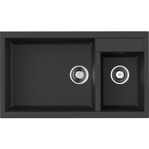 Кухонная мойка Omoikiri Tedori 86-2-LB BL черная (4993932)