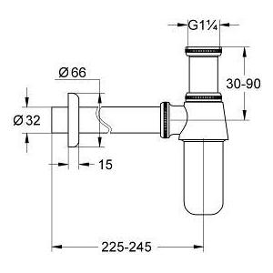 Сифон для раковины Grohe 1 1/4 хром (28920000)