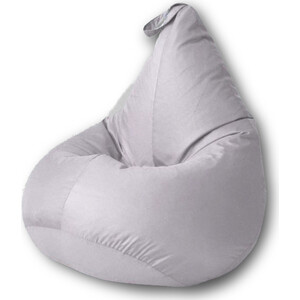 Кресло бескаркасное Mypuff Груша серебристый размер компакт оксфорд bm_265