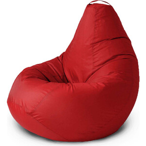 Кресло бескаркасное Mypuff Груша красный размер комфорт оксфорд bbb_025