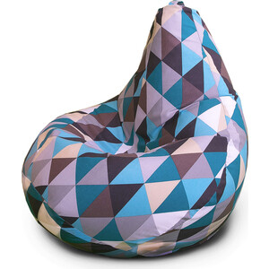 Кресло бескаркасное Mypuff Груша ромб размер стандарт мебельный хлопок b_248