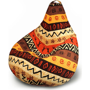 Кресло бескаркасное Mypuff груша, Африка, размер XXXL- Стандарт, мебельный хлопок