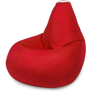 Кресло бескаркасное Mypuff Груша красный размер стандарт оксфорд b_025