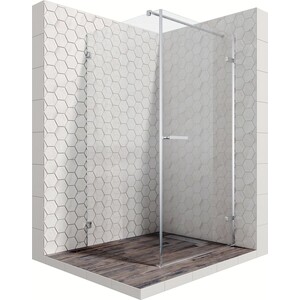 Душевой уголок Ambassador Abner 100x100 прозрачный, хром (10011102R)