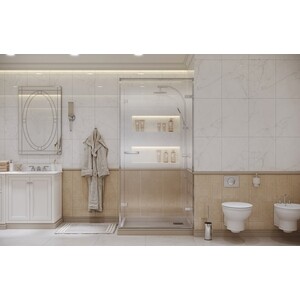 Душевой уголок Ambassador Abner 100x100 прозрачный, хром (10011102R)