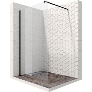 Душевой уголок Ambassador Waik-in 120x90 с поддоном, прозрачный, черный (15031112, ЛП00083)