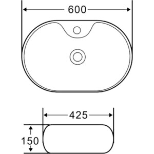 Раковина накладная BelBagno 60х42 (BB1151)