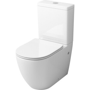 Унитаз-компакт Grossman с тонким сиденьем микролифт, белый (GR-4446S)