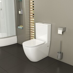 Унитаз-компакт Grossman с тонким сиденьем микролифт, белый (GR-4446S)