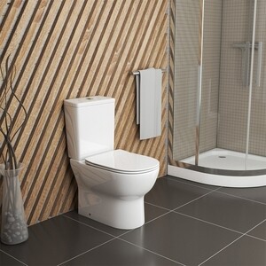 Унитаз-компакт Grossman с тонким сиденьем-микролифт, белый (GR-4448S)