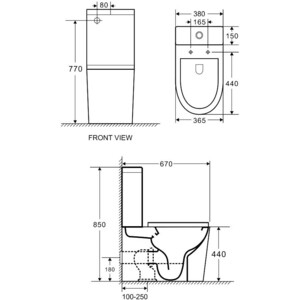 Унитаз-компакт безободковый Grossman с тонким сиденьем-микролифт, белый (GR-4449S)