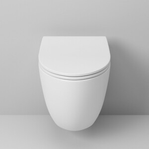 Унитаз подвесной безободковый Grossman с тонким сиденьем-микролифт, белый (GR-4451S)