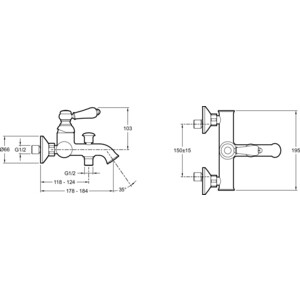 Смеситель для ванны Jacob Delafon Louise хром (E24363-CP)