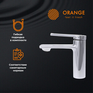 Смеситель для раковины Orange Splito хром (M36-021cr)