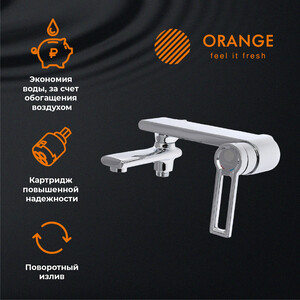 Смеситель для ванны Orange Splito хром (M36-100cr)