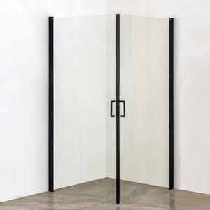 Душевой уголок Orange E04 90x90 прозрачный, черный (E04-090TB)