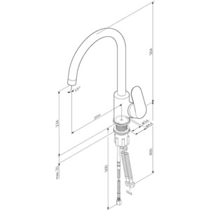 Смеситель для кухни Am.Pm Like с подключением к фильтру, сатин (F8007711)